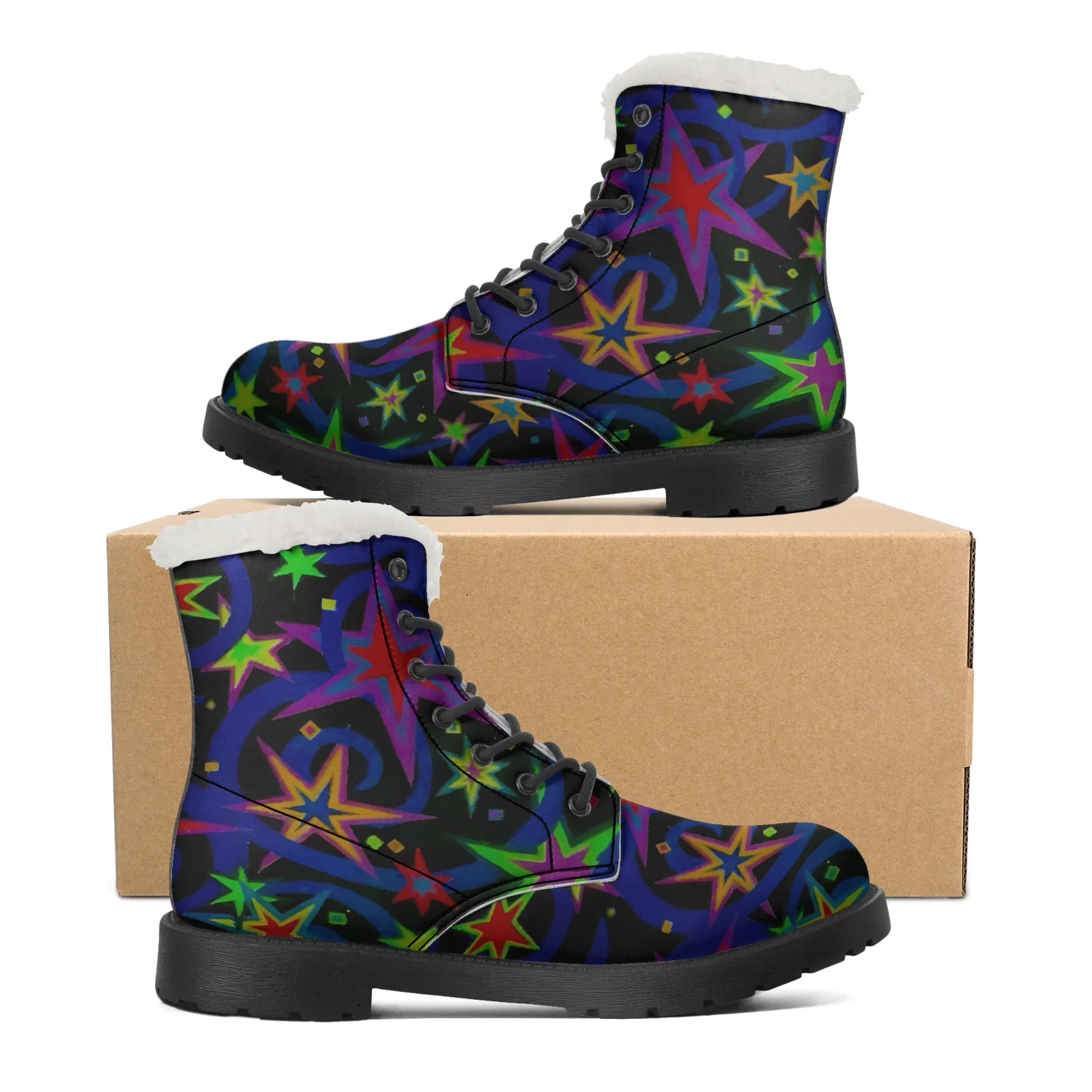 Women Shoes Us To Eu - Starlit Sky Plush Snow Boots for