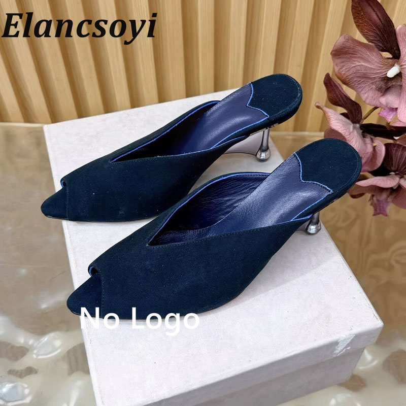 Women Shoes Size 7 - Slippers Women's Open Toed Suede Slope