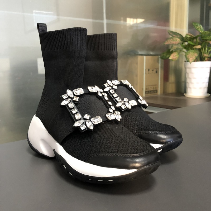 Sock Boot Women - Fashion Designer Women's Shoes Luxury Rhinestone