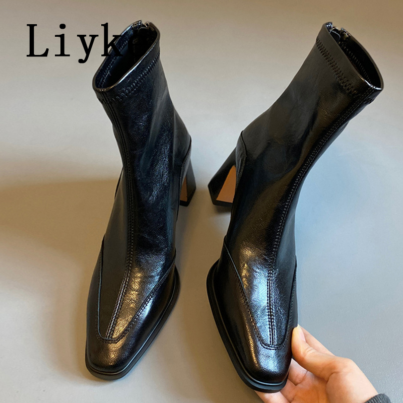 Women'S Shoes Vegan - Liyke 2026 Autumn Winter Cozy Square