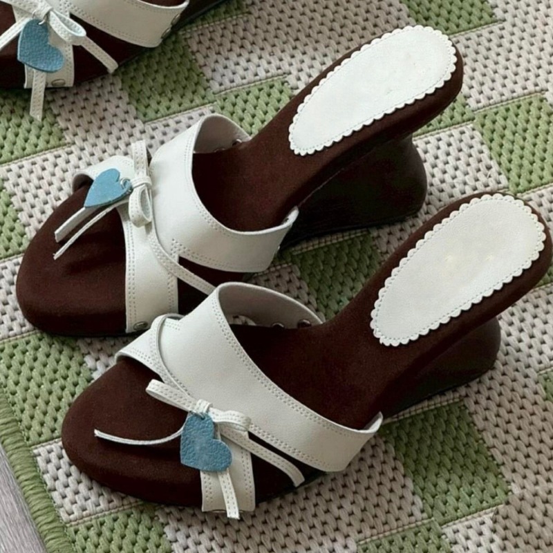 Women's Heart Bow Wedge Heel S - Women Shoes Us To Eu ulasan dan harga