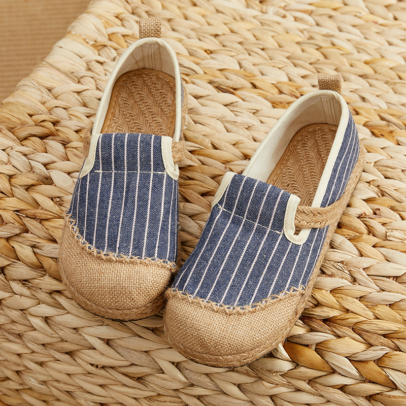 Careaymade-Women Striped Linen - Women'S Shoes Vegan ulasan dan harga
