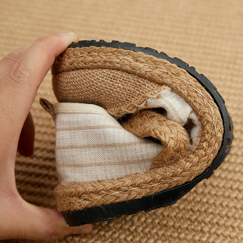 Careaymade-Women Striped Linen - Women'S Shoes Vegan ulasan dan harga