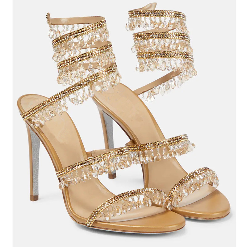 Sexy Green Crystal Fringe Stil - Peep Toe Heels ulasan dan harga