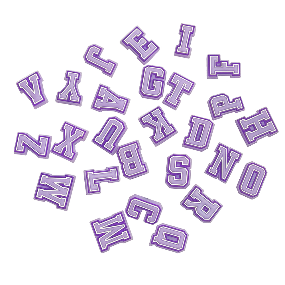 New Purple Alphabet Letter Pin - Croc Style Clog ulasan dan harga
