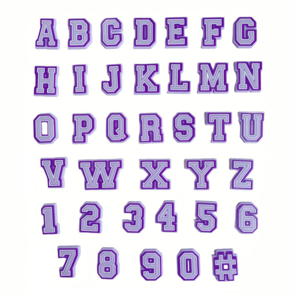 New Purple Alphabet Letter Pin - Croc Style Clog ulasan dan harga