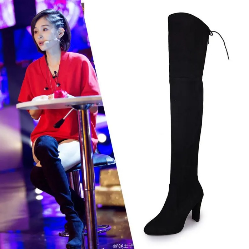 New European and American Styl - Sock Boot Women ulasan dan harga