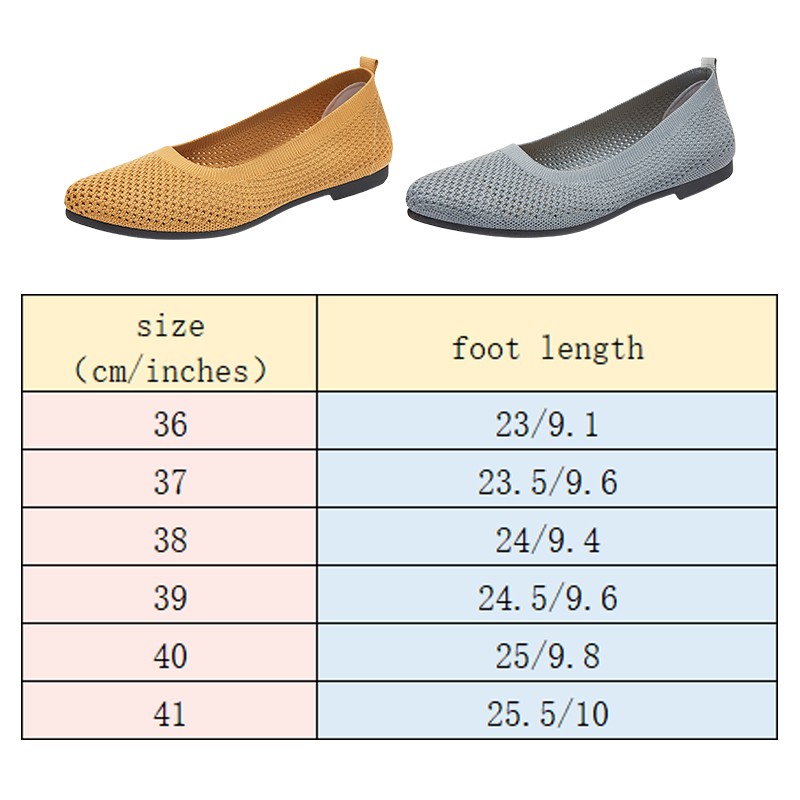 Women Flat Shoes Knitted Loafe - Ballet Flat Women ulasan dan harga
