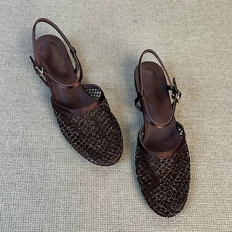 Women Mesh Sandals Crystal Sho - Women Shoes Size 7 ulasan dan harga