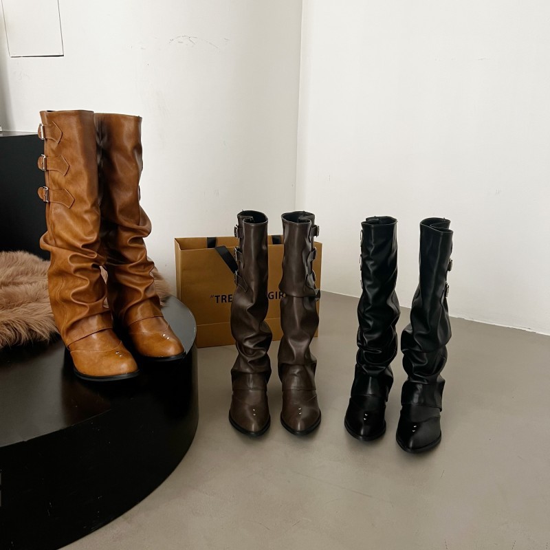 Folding pile pile long tube bo - Sock Boot Women ulasan dan harga