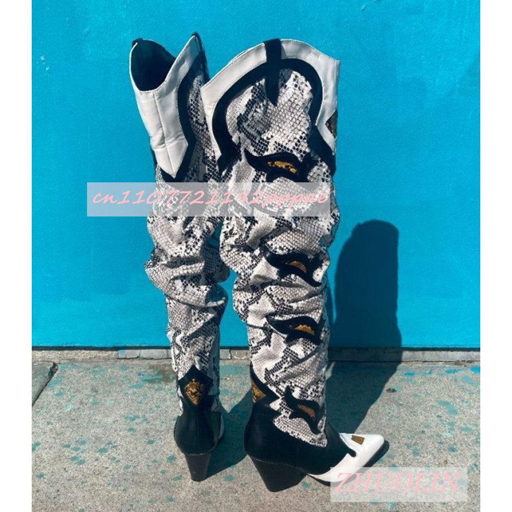 Winter Embroidered Snake Patte - Sock Boot Women ulasan dan harga