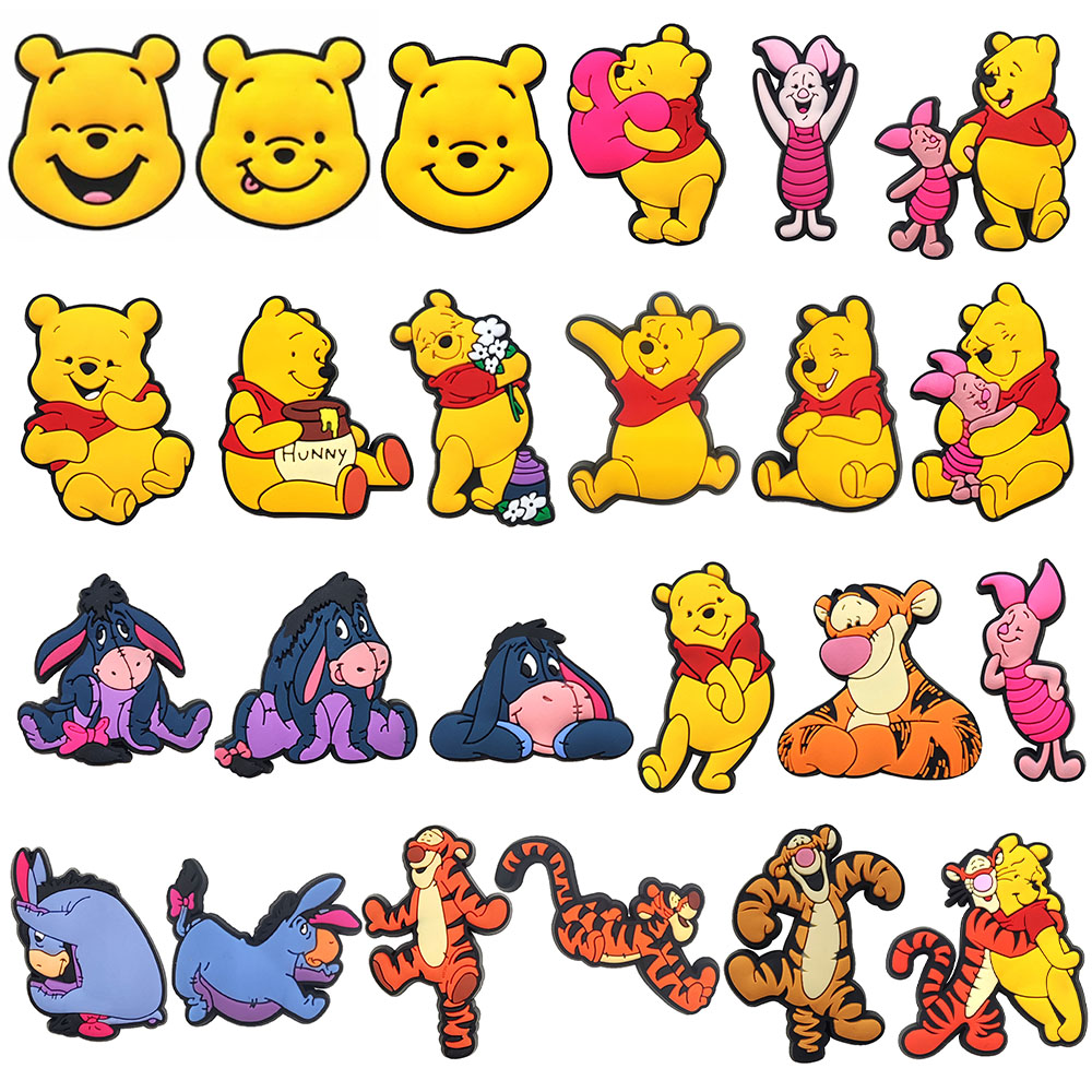 20-66pcs Cartoon Pooh Piglet T - Croc Style Clog ulasan dan harga