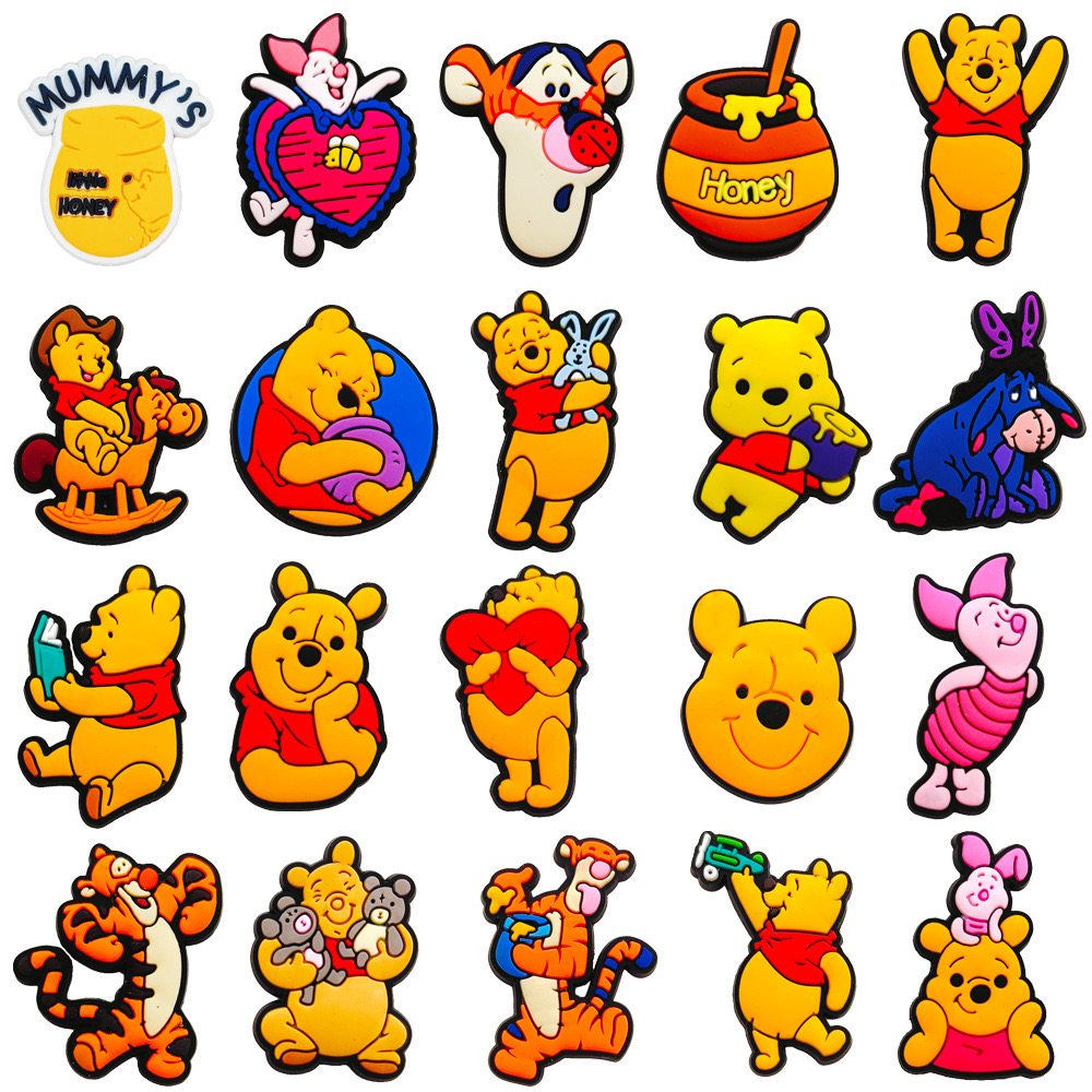 20-66pcs Cartoon Pooh Piglet T - Croc Style Clog ulasan dan harga