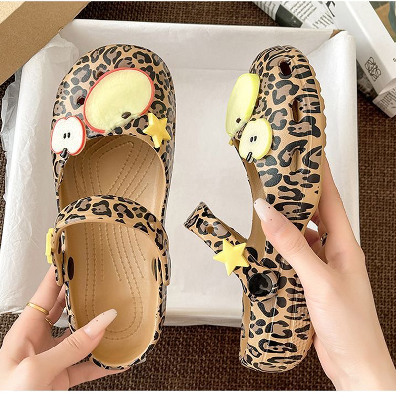 Retro Leopard Print Ballet Hol - Women Shoes Japan ulasan dan harga