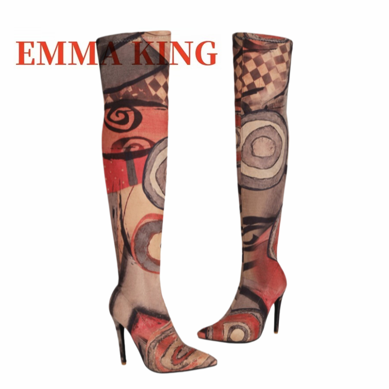 Women's Art Print Thigh High B - Sock Boot Women ulasan dan harga