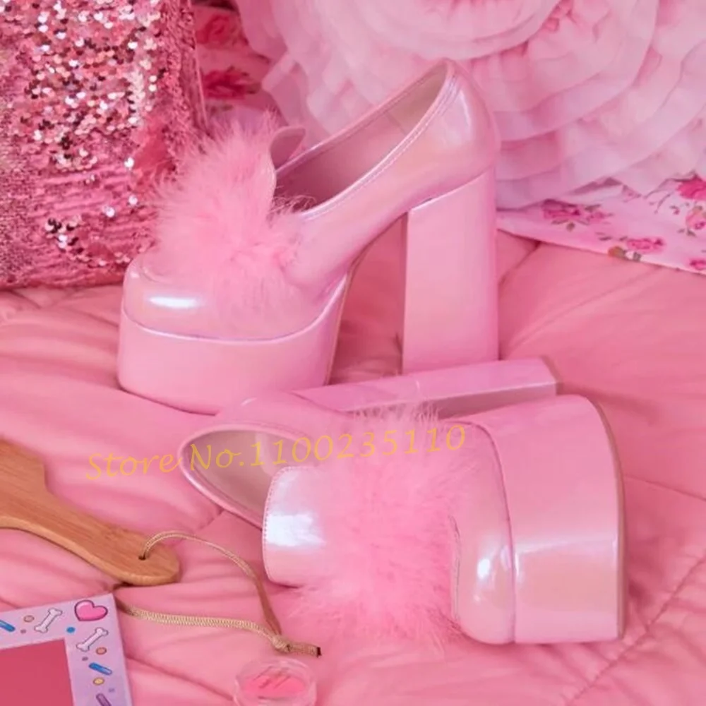 Pink Pom Platform Loafers Shoe - Women'S Shoes Vegan ulasan dan harga