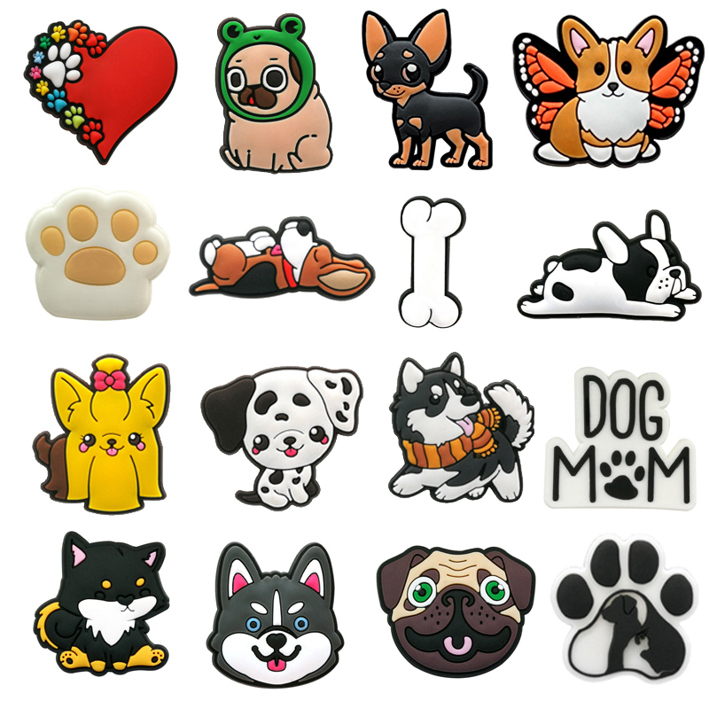 Cute Dog Shoe Charms for Crocs - Croc Style Clog ulasan dan harga