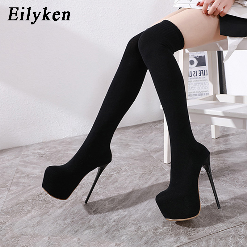 Eilyken Fashion Platform Stret - Sock Boot Women ulasan dan harga