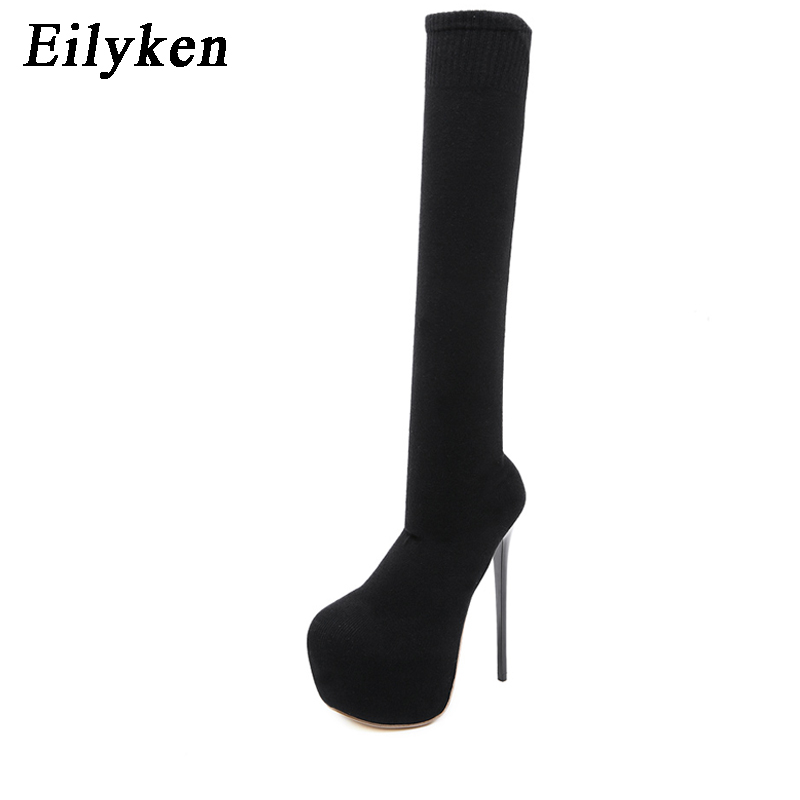 Eilyken Fashion Platform Stret - Sock Boot Women ulasan dan harga