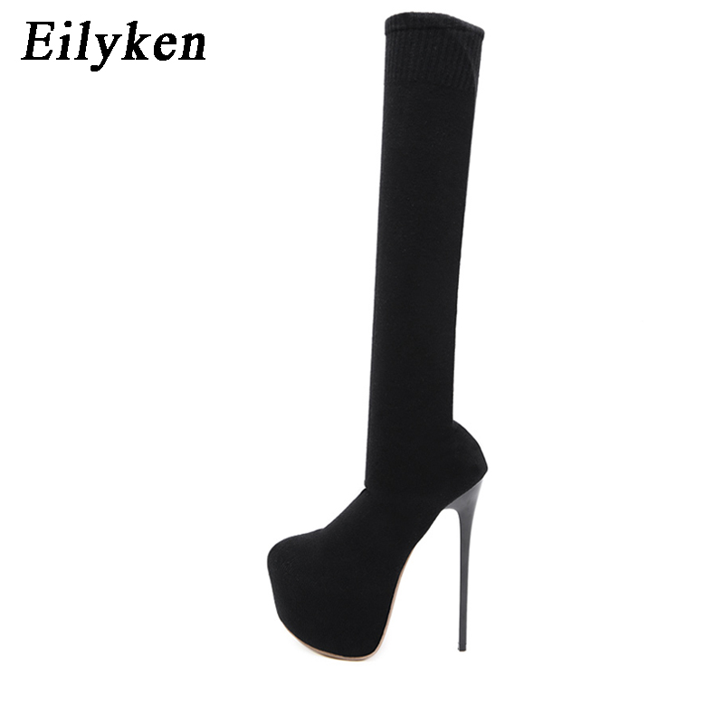 Eilyken Fashion Platform Stret - Sock Boot Women ulasan dan harga