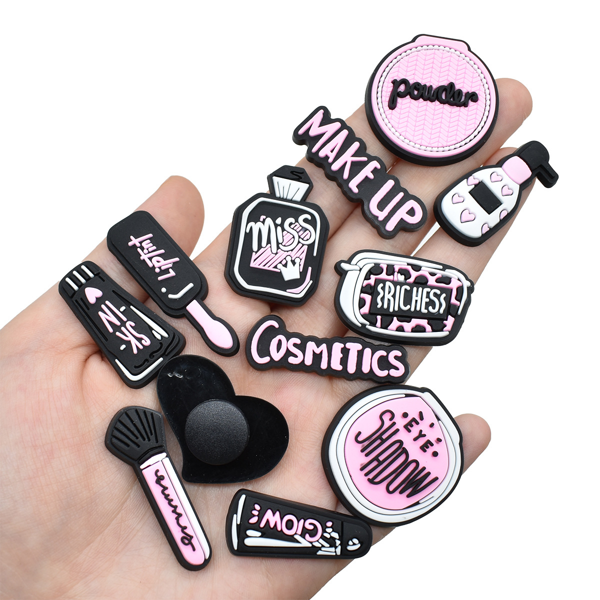 Pink Beauty Makeup Shoe Charms - Croc Style Clog ulasan dan harga