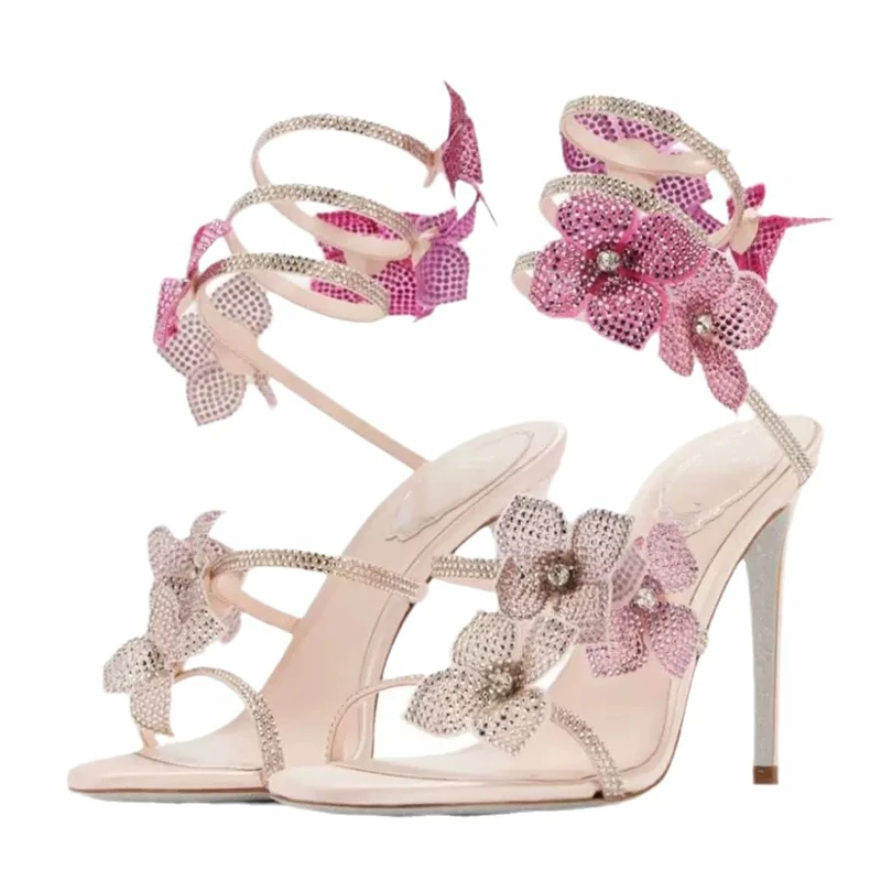 Eilyken Sexy CRYSTAL Flower Th - Peep Toe Heels ulasan dan harga