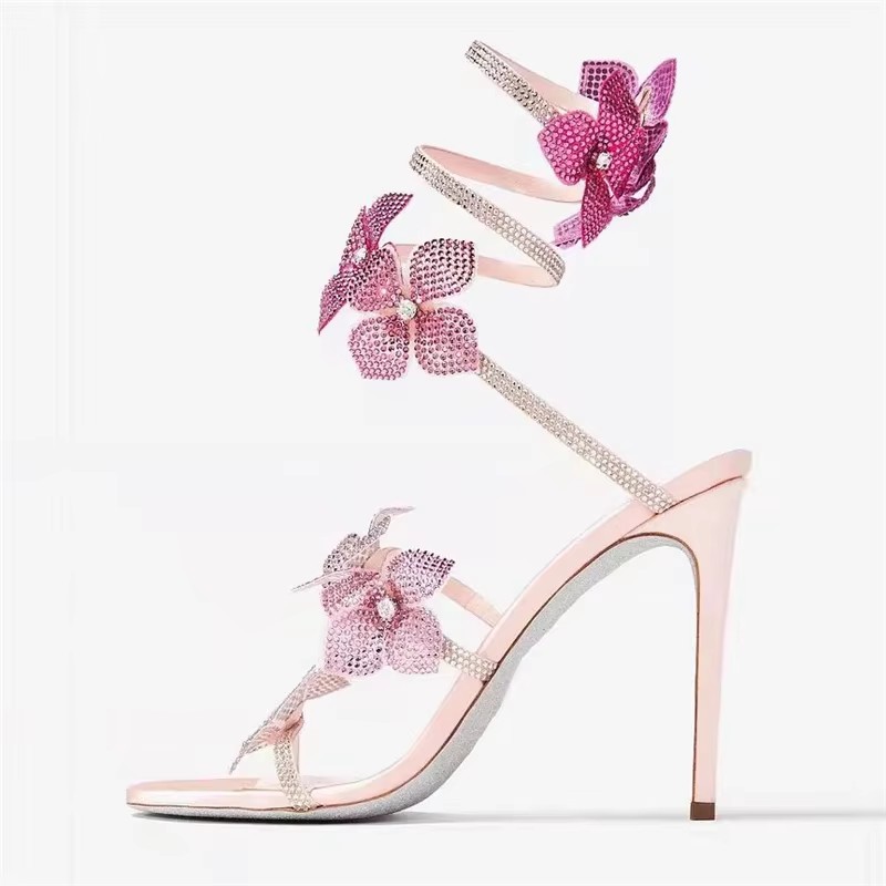 Eilyken Sexy CRYSTAL Flower Th - Peep Toe Heels ulasan dan harga