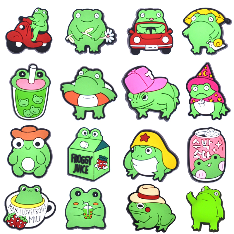 Hot Sale PVC Frog Shoe Charms  - Croc Style Clog ulasan dan harga