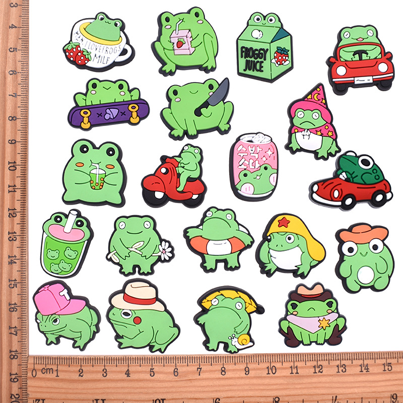 Hot Sale PVC Frog Shoe Charms  - Croc Style Clog ulasan dan harga