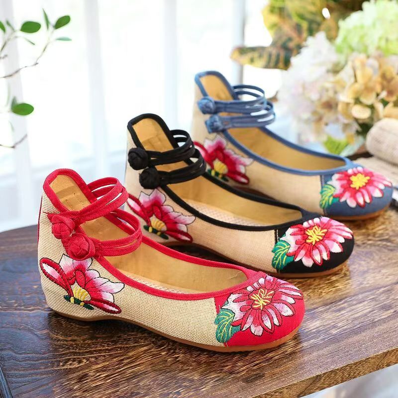 Woman Wedges Embroidered Cloth - Ballet Flat Women ulasan dan harga