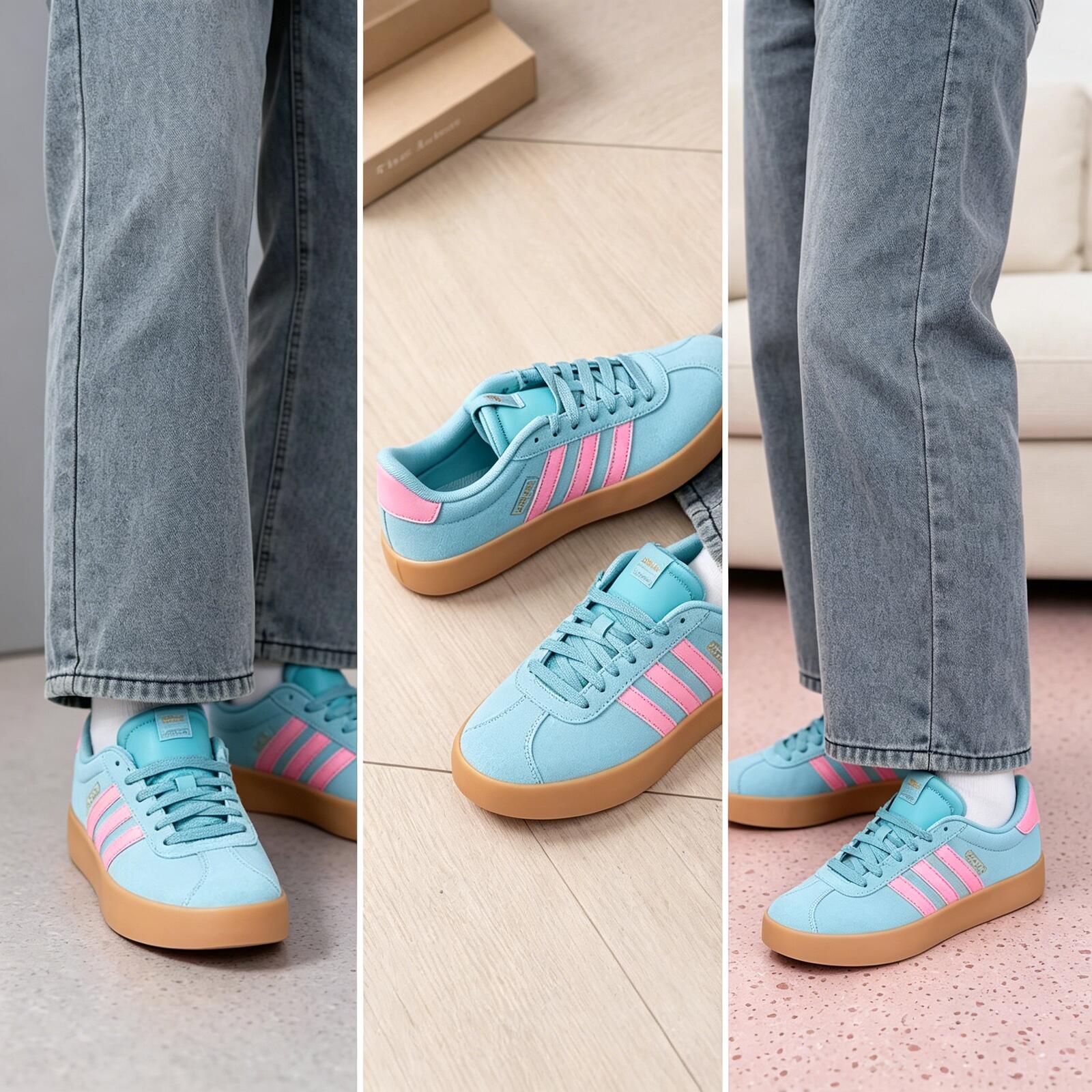 Adidas Popular Cyan Pink Suede - Women'S Shoes Pink Adidas ulasan dan harga
