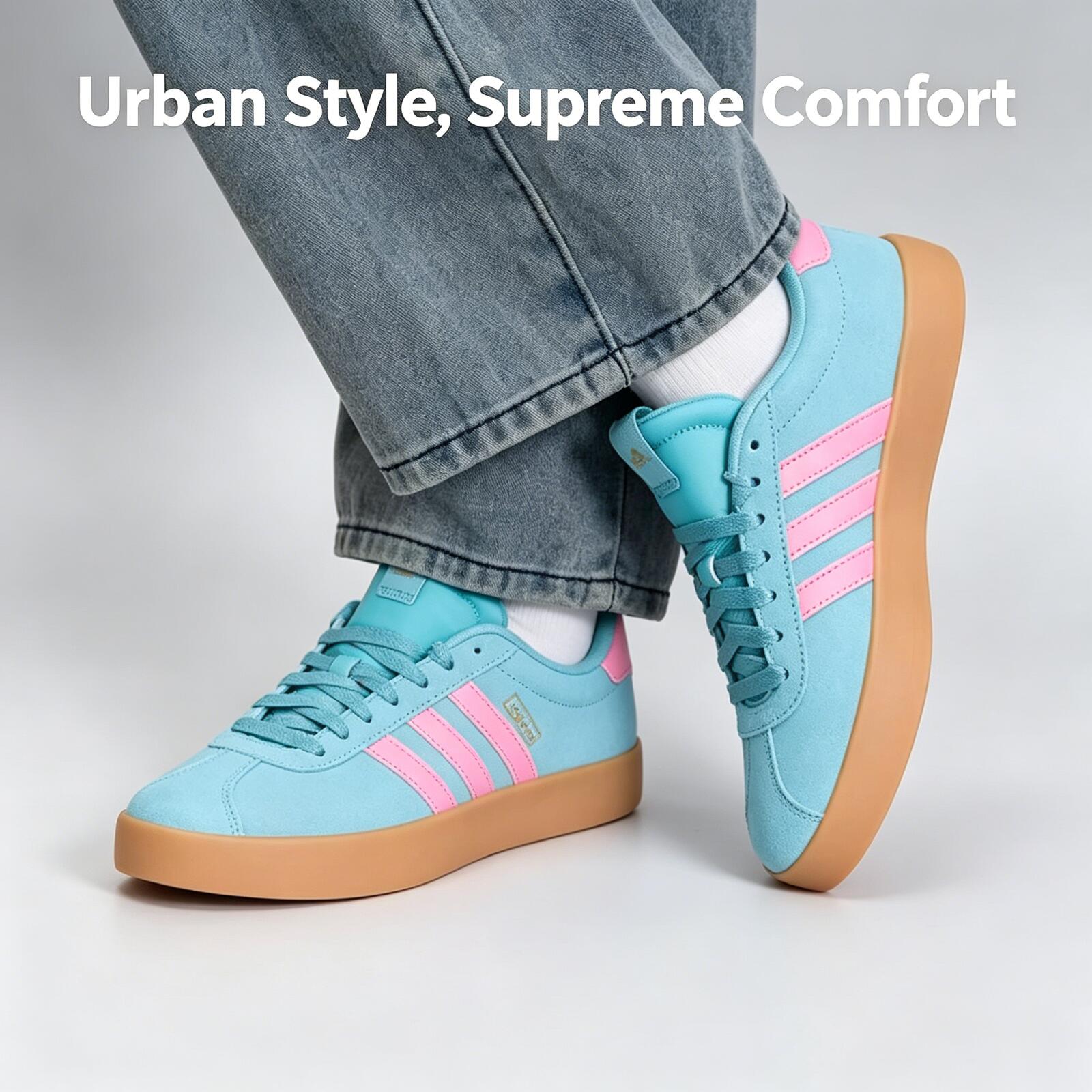 Adidas Popular Cyan Pink Suede - Women'S Shoes Pink Adidas ulasan dan harga