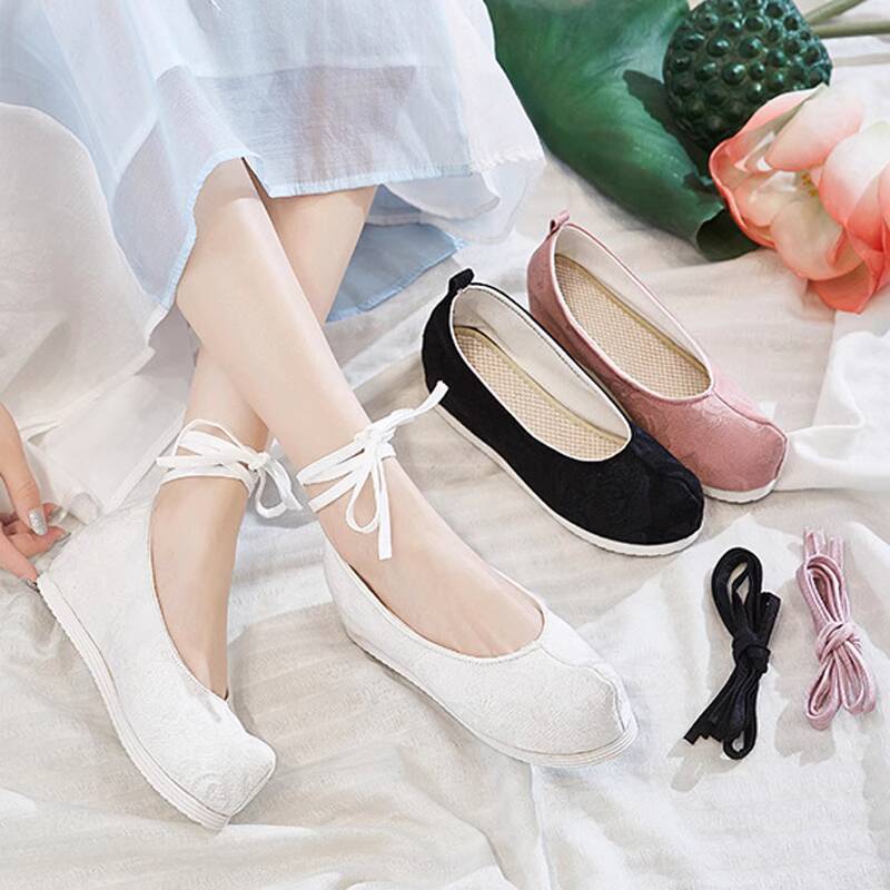 Solid Color Hanfu Ancient Styl - Women Shoes Japan ulasan dan harga