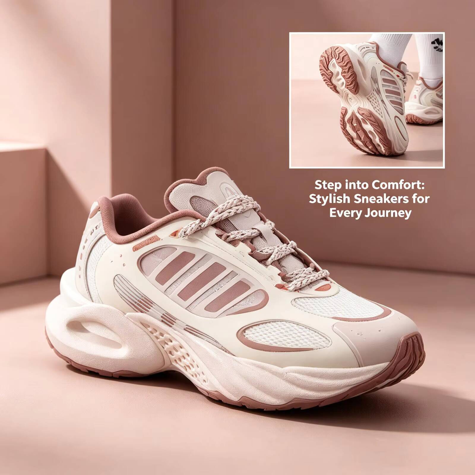 New Adidas Women Beige Pink Ho - Women'S Shoes Pink Adidas ulasan dan harga